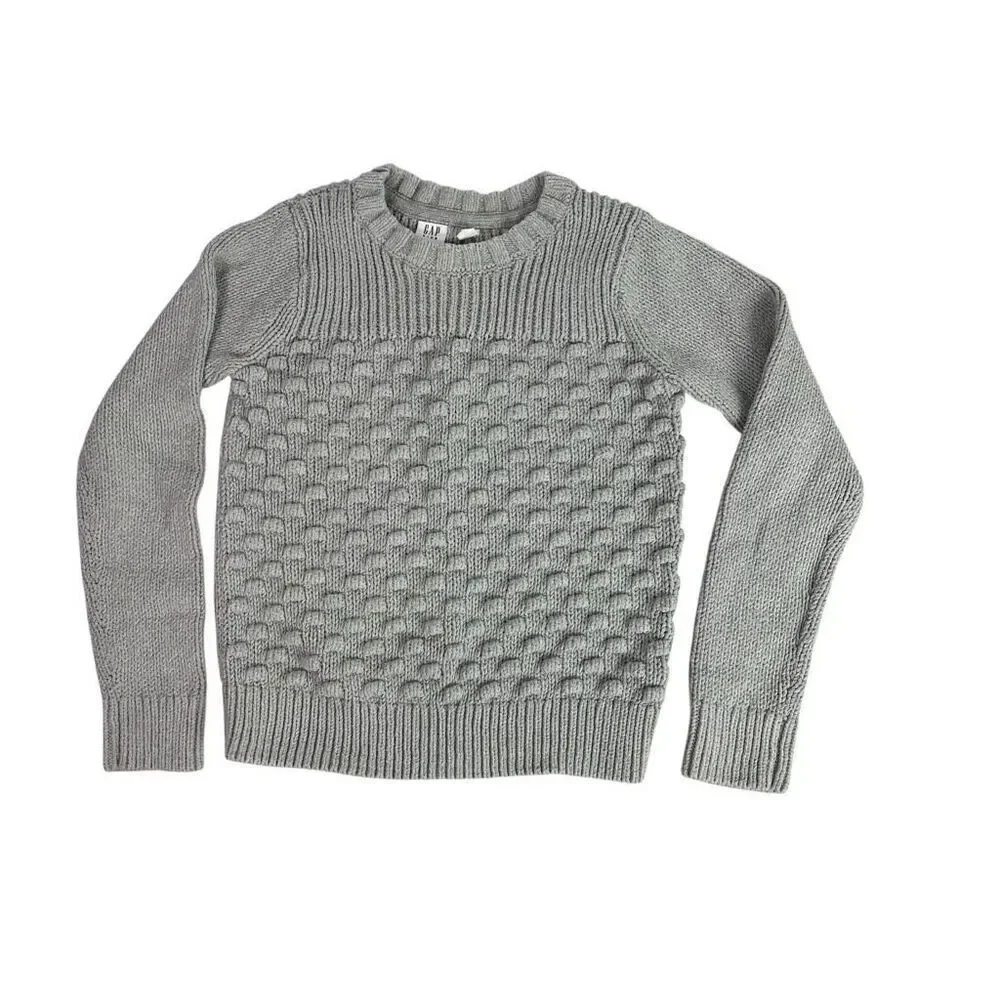 Gap Girls Medium Popcorn Long Sleeve Sweater Gray